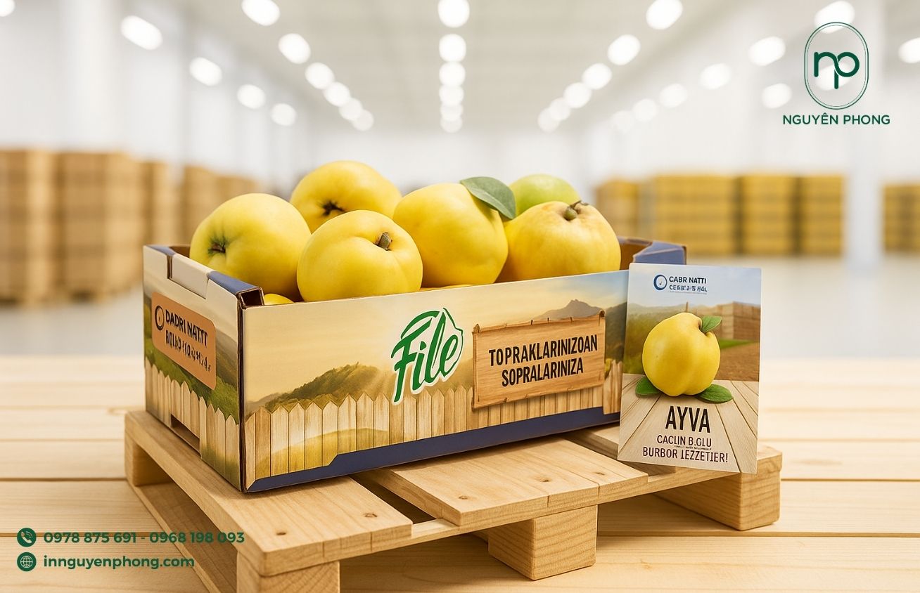 Mẫu thùng carton thiết kế nổi bật đựng nông sản